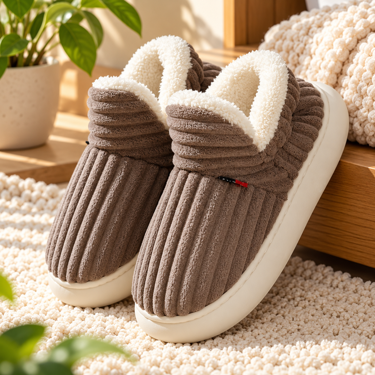 New Jersey Fluffy | Terapeutiska, mjuka fleece-vintertofflor