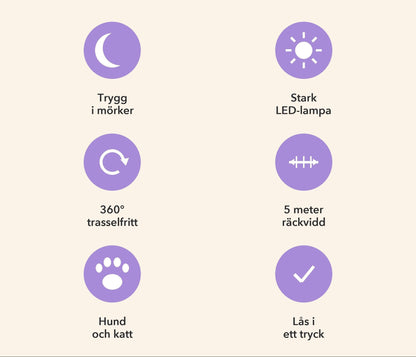 TryggLjus™ – Det belysta hundkopplet för mörka promenader