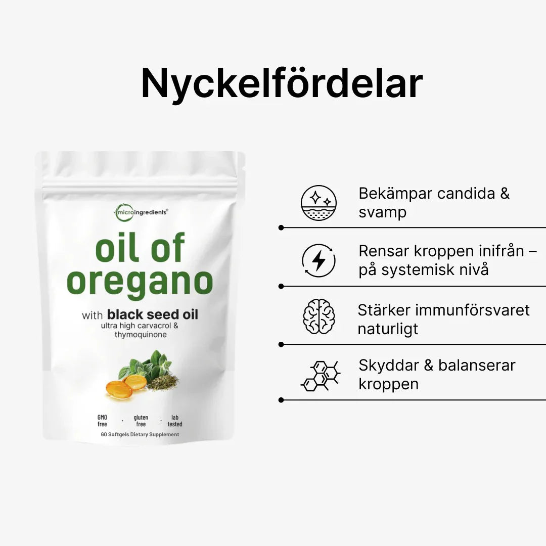 Malmö Ett bättre liv - Oreganoolja med Svartkumminolja