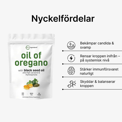 Malmö Ett bättre liv - Oreganoolja med Svartkumminolja