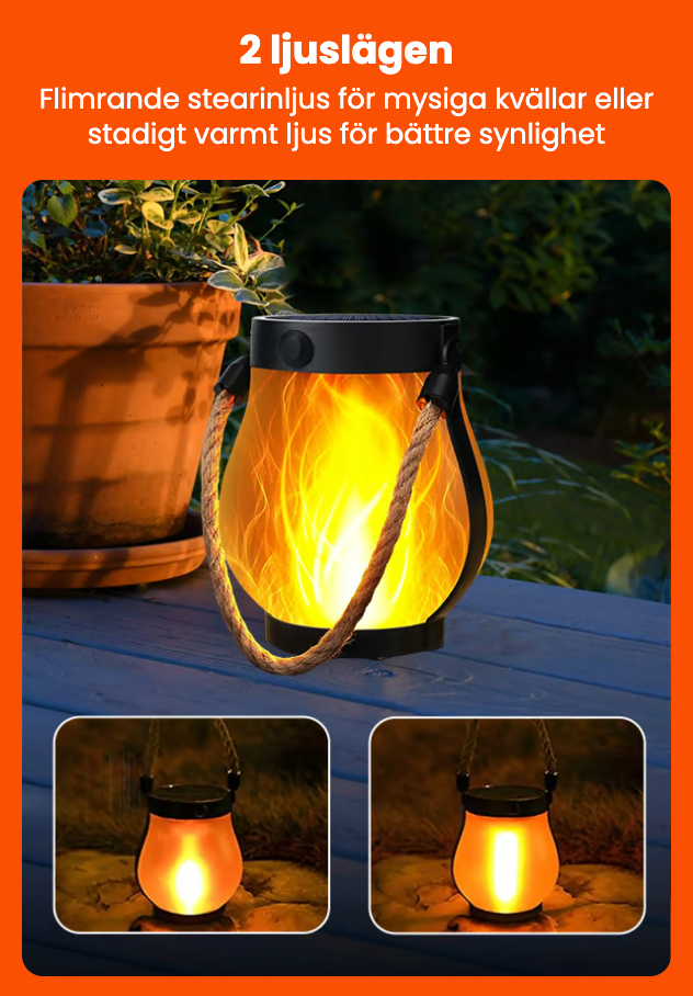 Eldglöd – lyktan med den levande lågan