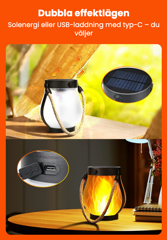 Eldglöd – lyktan med den levande lågan