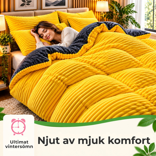 Solbergs Täcke i sammet och fleece | Extra varmt
