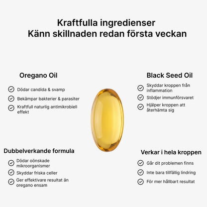 Malmö Ett bättre liv - Oreganoolja med Svartkumminolja