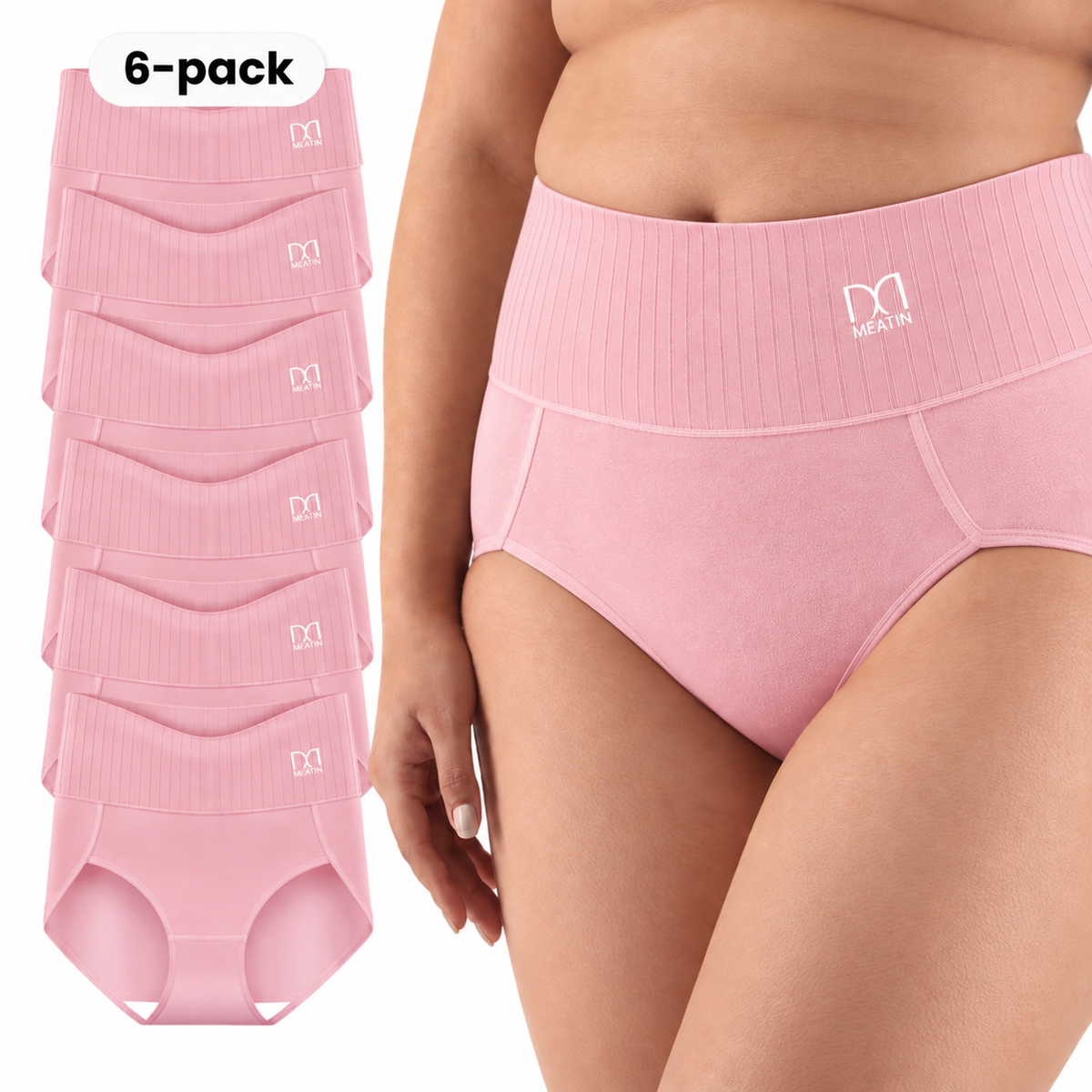 MageForm® 6-Pack Höga Midjetrosor – Bekväma & Formande
