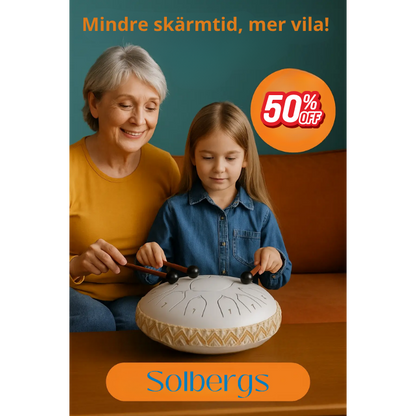 Harmonii KlankOase™ Steel Tongue Drum – Magiskt klangskålsljud för avkoppling, meditation och kreativt uttryck
