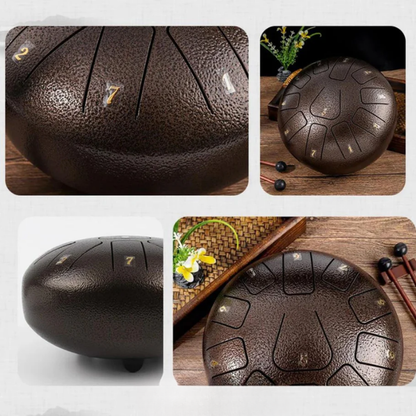 Harmonii KlankOase™ Steel Tongue Drum – Magiskt klangskålsljud för avkoppling, meditation och kreativt uttryck