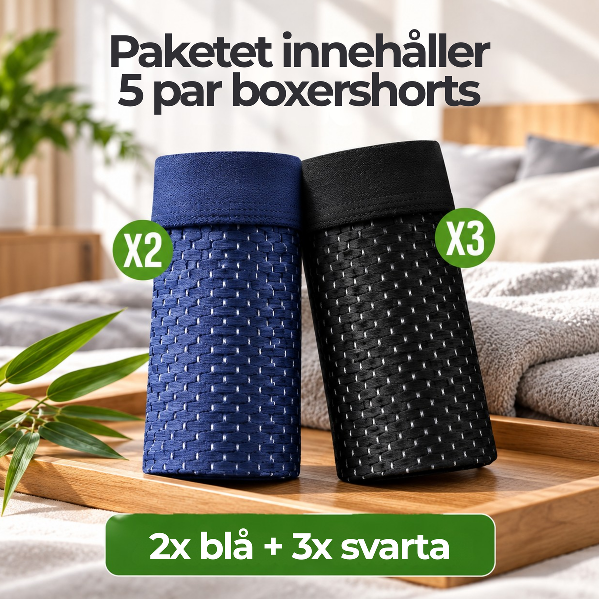 BambuKomfort™ – Mjuka Herrboxers i Bambufiber