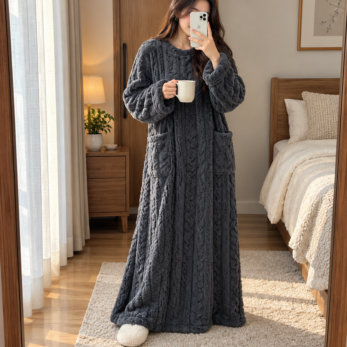 Mysella™ | Mjuk fleece, praktiska fickor och värme under vintern