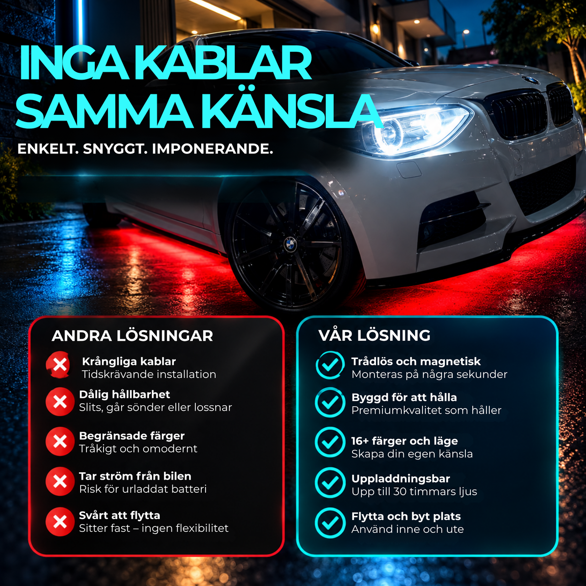 LumiLight™ – Trådlös LED-stämningsbelysning