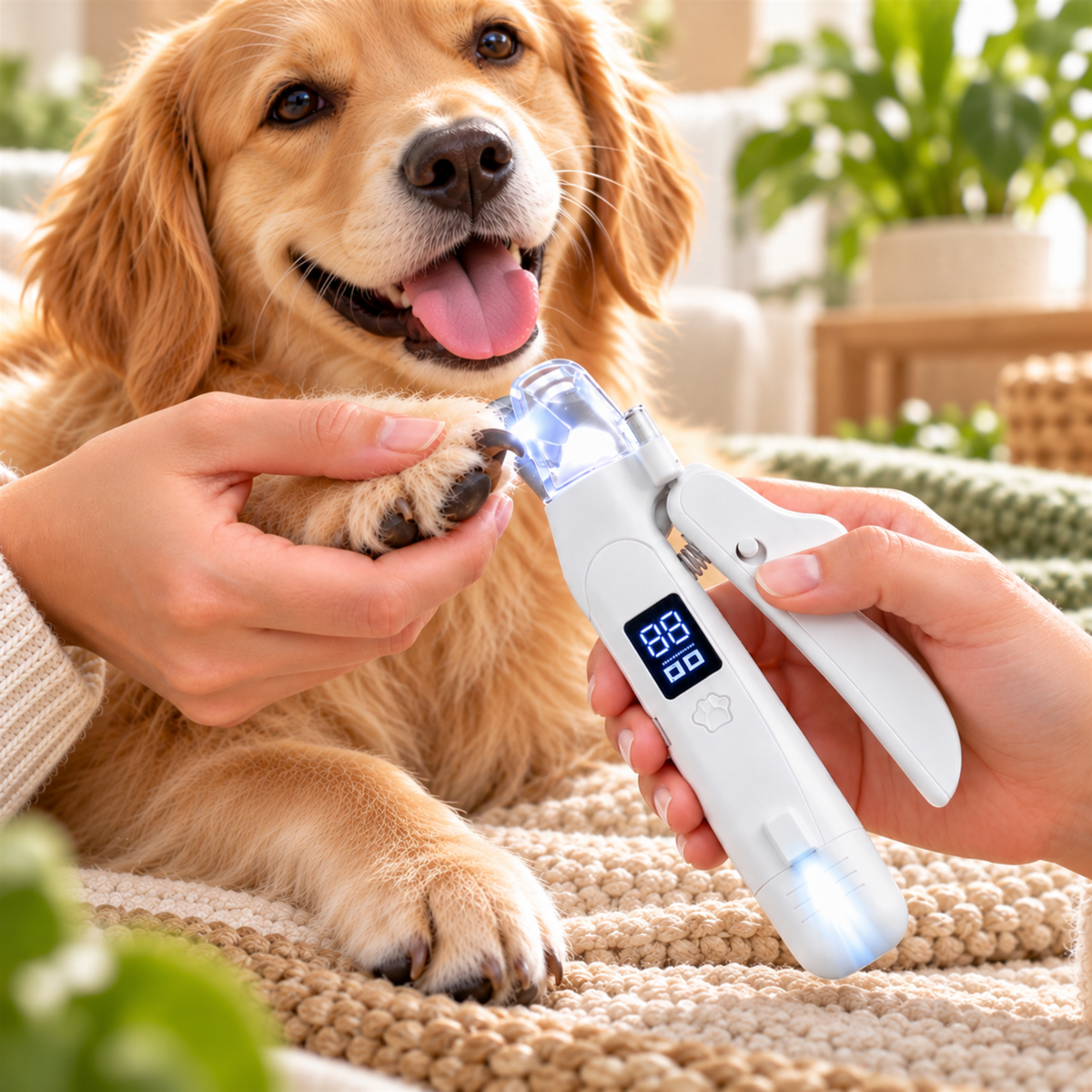 KloCare™ – 2-i-1 Klotrimmer med LED-ljus för Hund & Katt