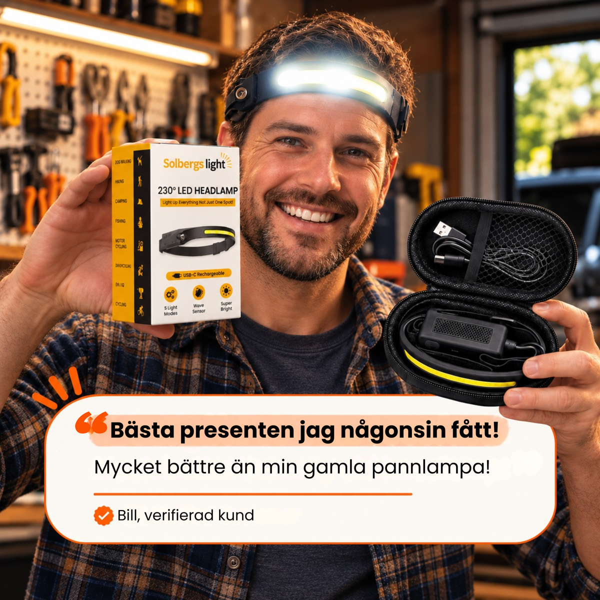 Solbergs light - Lys upp mer, se tydligare och ha händerna fria!