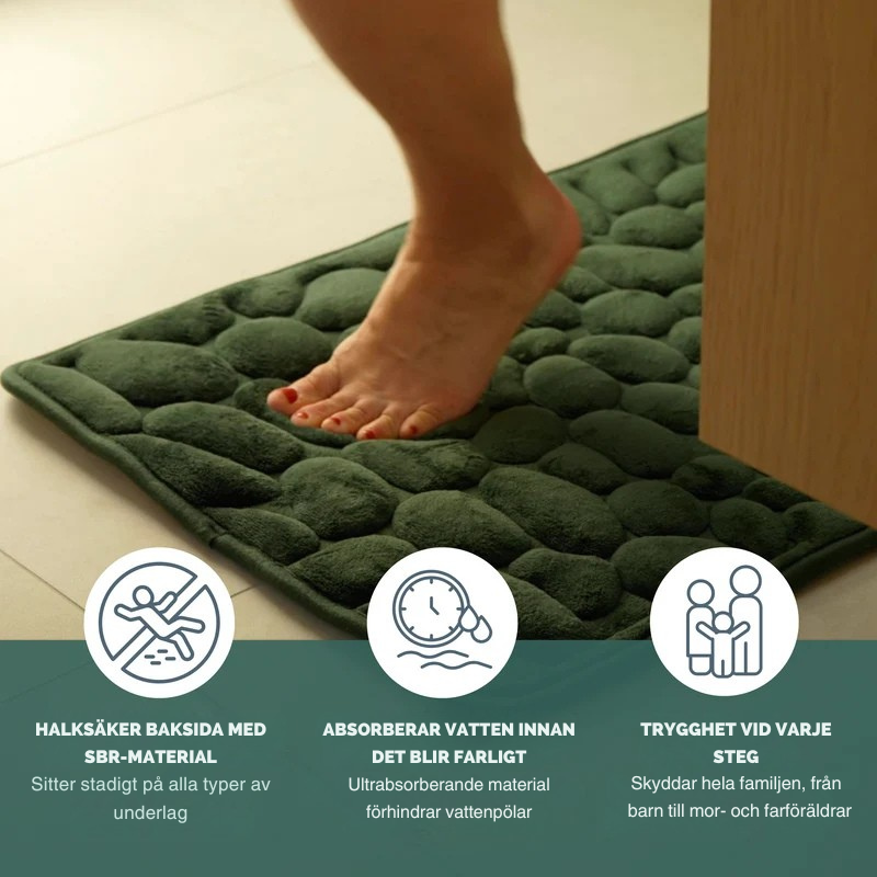 NordStep™ – Halksäker badrumsmatta med mjuk komfort