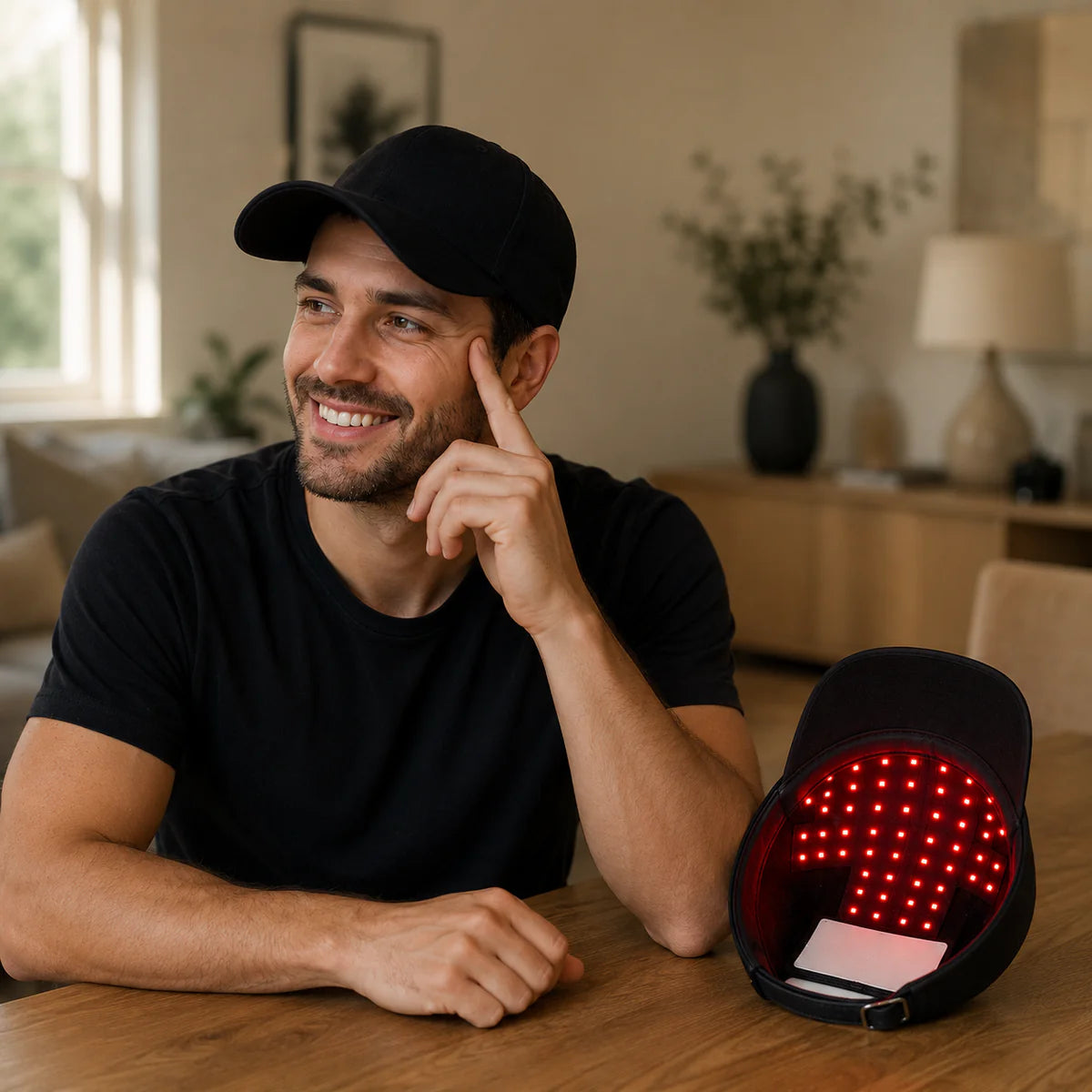 HårKraft™ LED-Keps – För fylligare och starkare hår