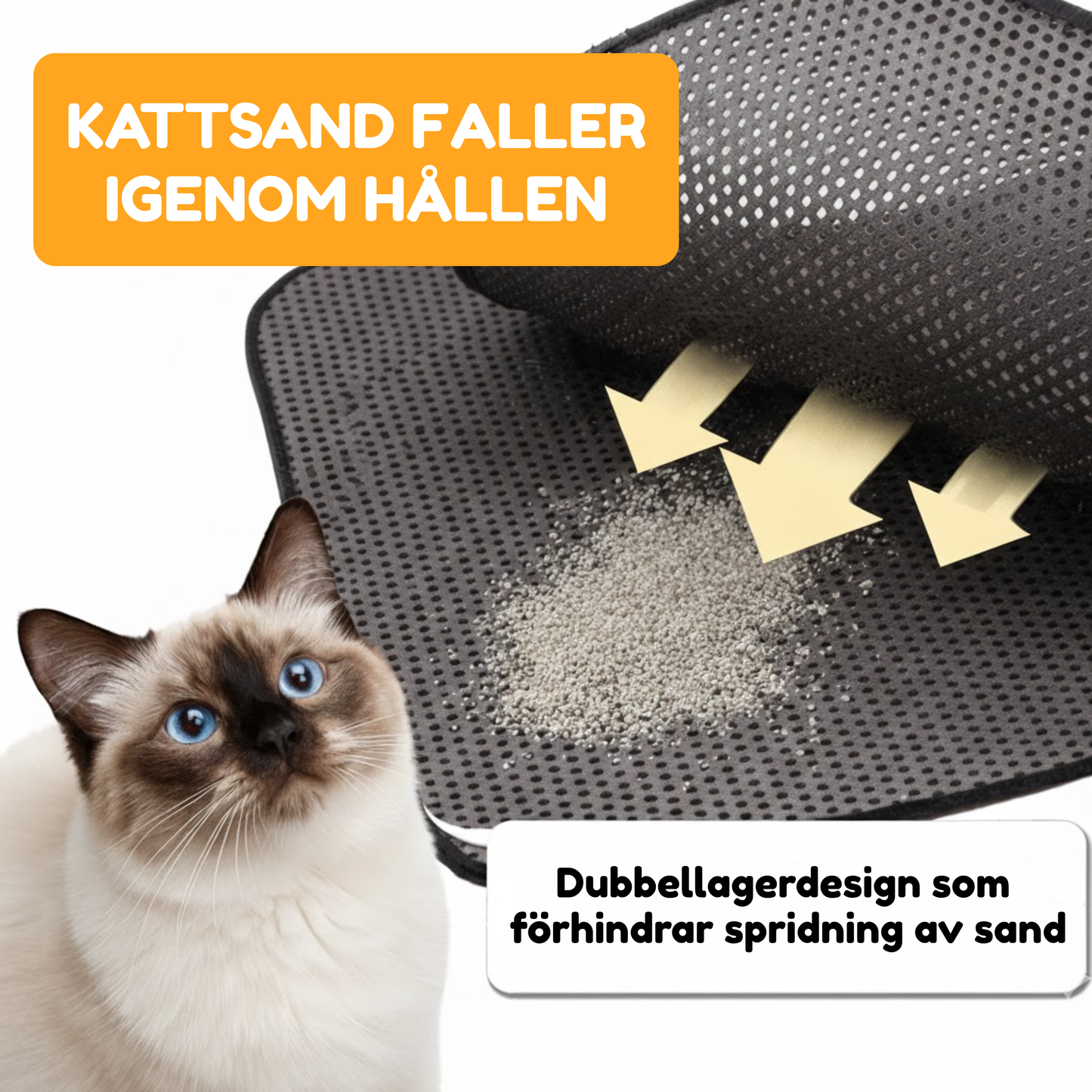 LitterGuard Pro Matta – Kattlådematta som minskar kattsand i hemmet