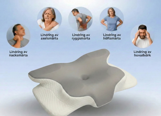 NordRo Ergonomisk Nackkudde (+ Gratis Extra Örngott & E-bok)