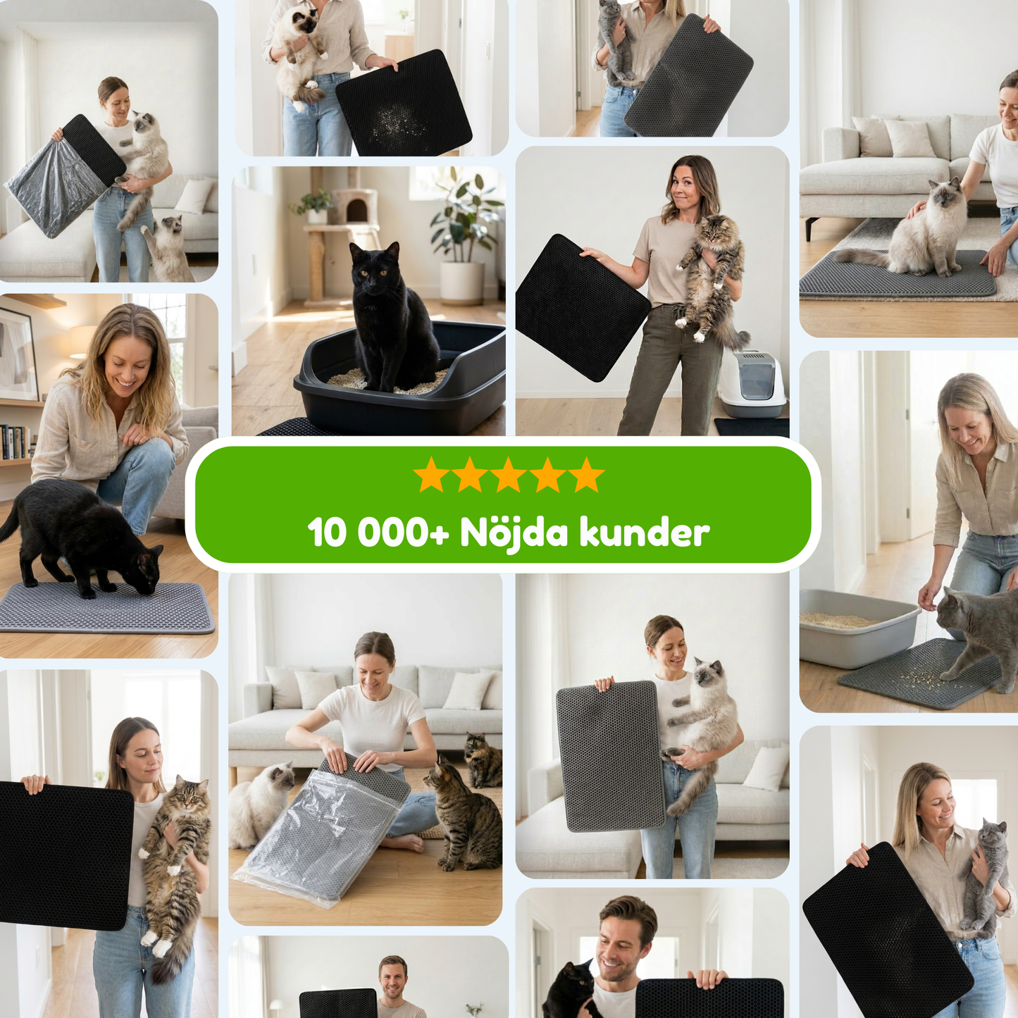 LitterGuard Pro Matta – Kattlådematta som minskar kattsand i hemmet