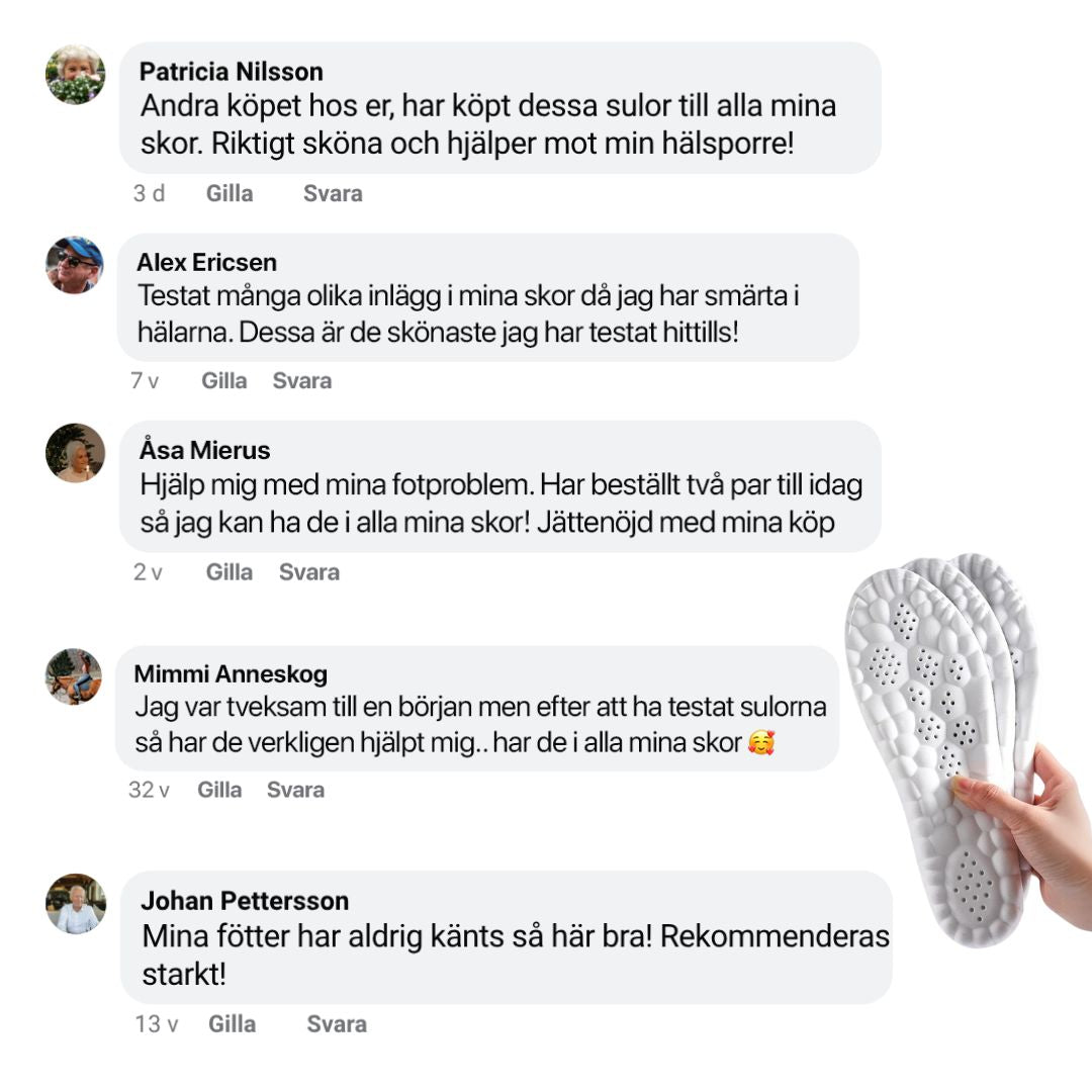 Solbergs 4D skoinlägg för hälsporre och fotvärk