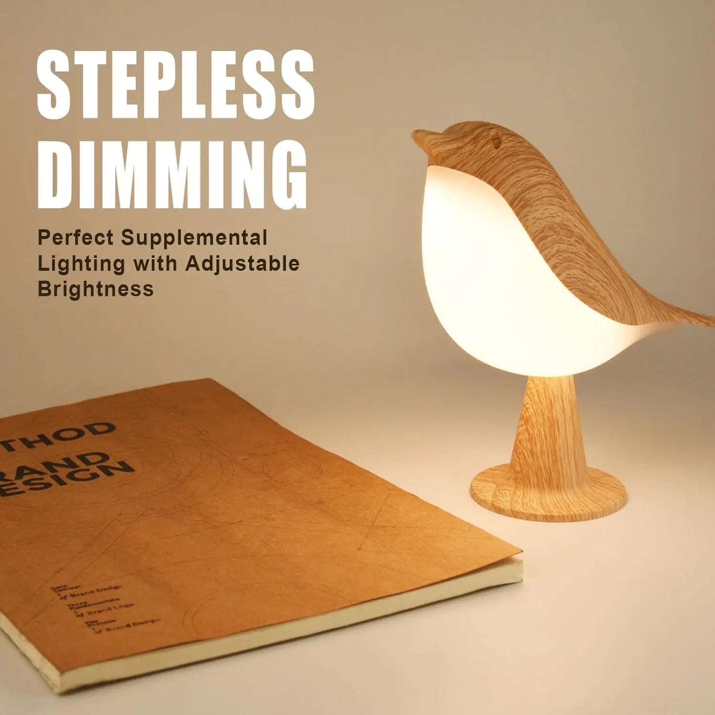 Solbergs Fågel Nattlampa - Bärbar Fjärrstyrd LED-Natt Ljus Sängen Fågel Lampa