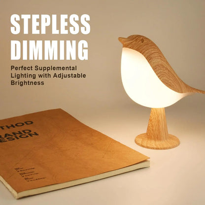 Solbergs Fågel Nattlampa - Bärbar Fjärrstyrd LED-Natt Ljus Sängen Fågel Lampa