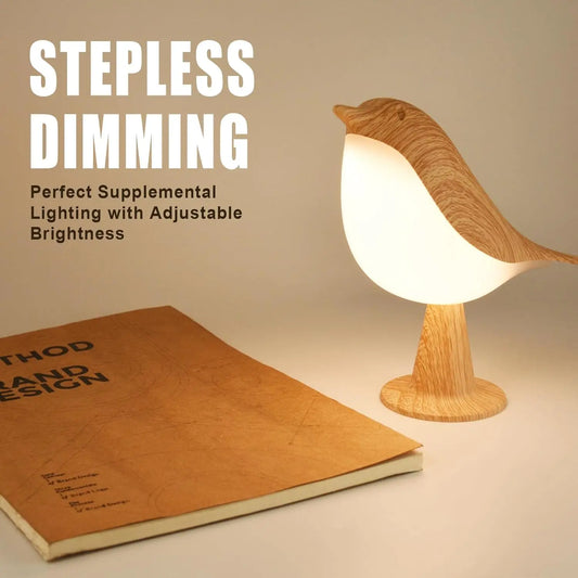 Solbergs Fågel Nattlampa - Bärbar Fjärrstyrd LED-Natt Ljus Sängen Fågel Lampa