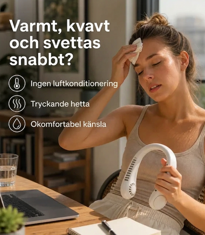 Coola™ – Bärbar uppladdningsbar nackfläkt för omedelbar svalka