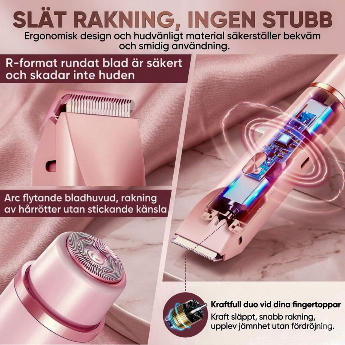 LunaSilk Vattentålig 2-i-1 Rakapparat
