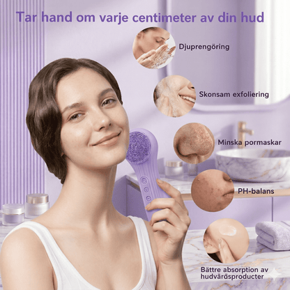 GlowMatic – Elektrisk Ansiktsrengöringsborste med Sonic-Vibration & IPX7 Vattentät Design