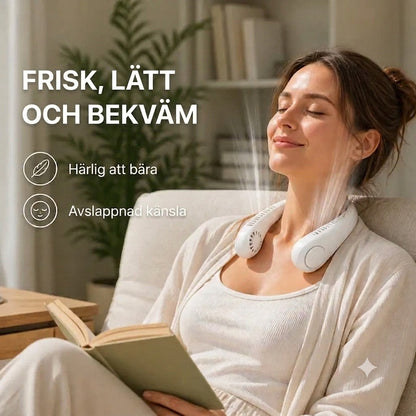 Coola™ – Bärbar uppladdningsbar nackfläkt för omedelbar svalka