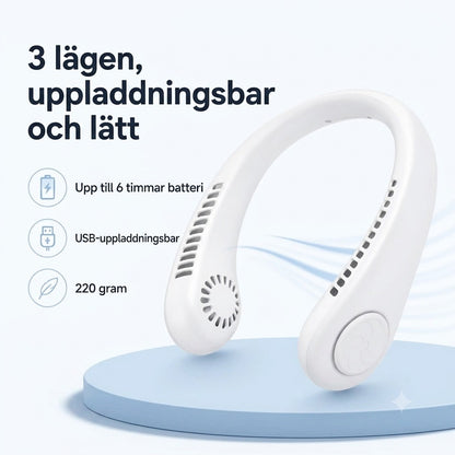 Coola™ – Bärbar uppladdningsbar nackfläkt för omedelbar svalka