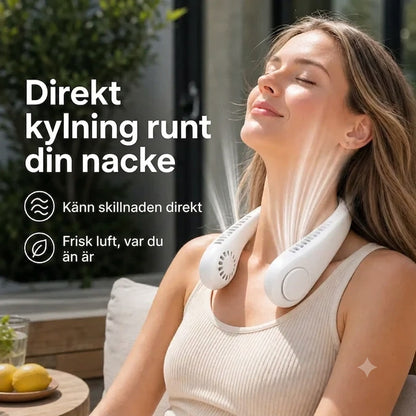 Coola™ – Bärbar uppladdningsbar nackfläkt för omedelbar svalka