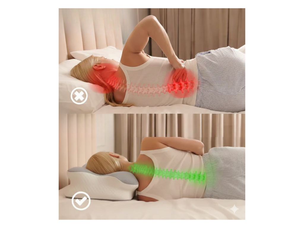 NordRo Ergonomisk Nackkudde - God sömn, mindre stress, ett bättre liv.