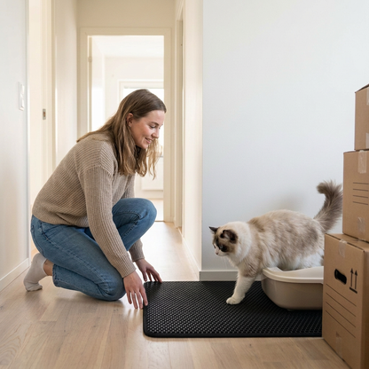 LitterGuard Pro Matta – Kattlådematta som minskar kattsand i hemmet