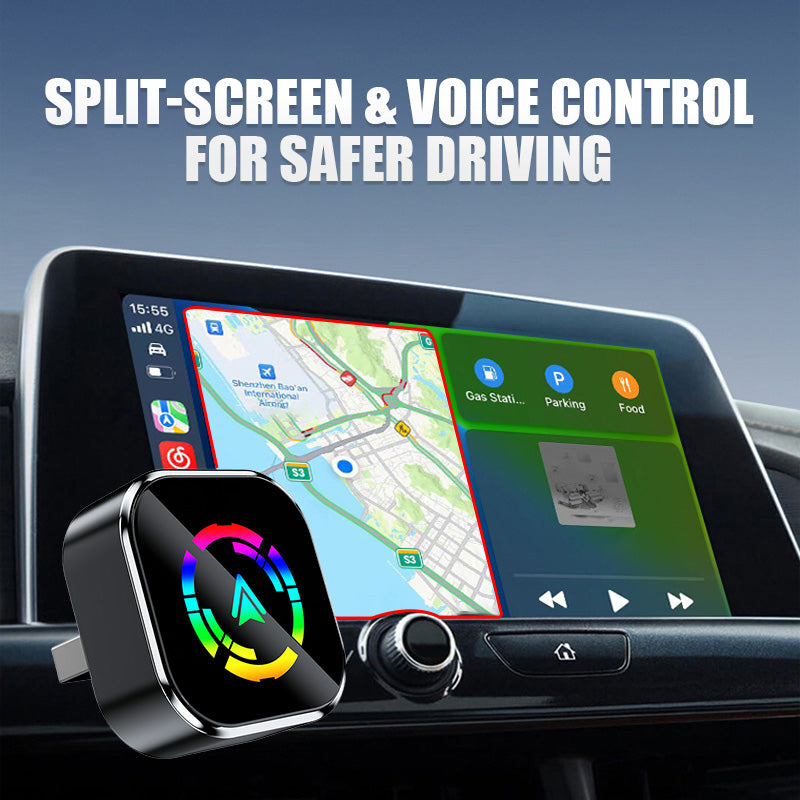 Carryplay - 2-i-1 trådlös adapter för iPhone och Android Auto🎵