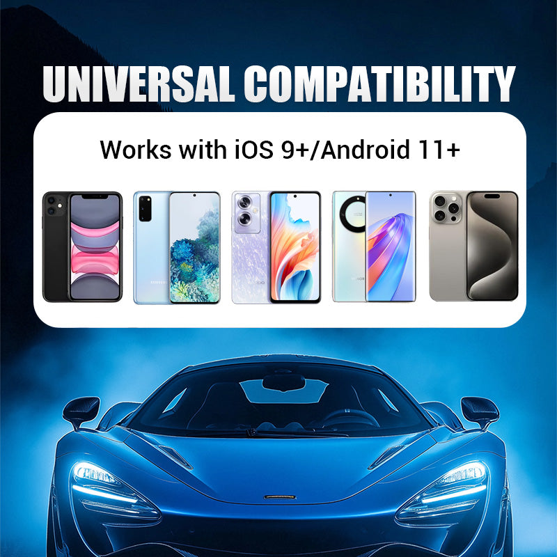 Carryplay - 2-i-1 trådlös adapter för iPhone och Android Auto🎵
